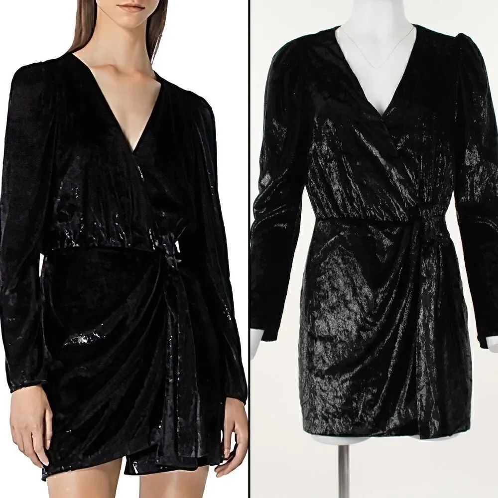 The Kooples Velvet Wrap Dress
